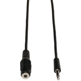 Tripp Lite® by Eaton® 3.5-mm Stereo Audio Extension Cable for Speakers and Headphones, Black (10 Ft.)