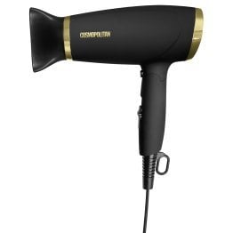 Cosmopolitan Foldable Hair Dryer with Smoothing Concentrator (Black/Gold)
