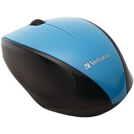 Verbatim® Cordless Blue-LED Computer Mouse, Multi-Trac, 3 Buttons, 2.4 GHz (Blue)