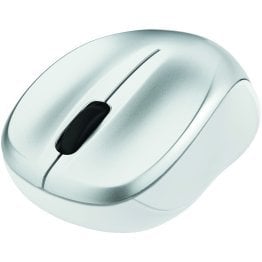 Verbatim® Cordless Blue-LED Silent Computer Mouse, Ergonomic, 3 Buttons, 2.4 GHz (Silver)