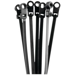 Install Bay® Zip Ties with Mounting-Hole Screw-Down Head, 100 Count (11 In.)