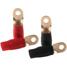 DB Link® Gold Edition Car Auto 5/16-In. Ring Terminals, Gold Finish, 4 Pack (4 Gauge)