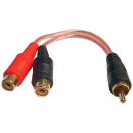 DB Link® X-Series RCA Y-Adapter, 1 Male to 2 Females