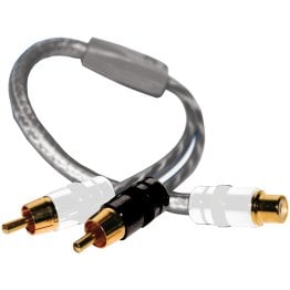 DB Link® Twisted-Pair Strandworx™ Series RCA Y-Adapter, 1 Female to 2 Males