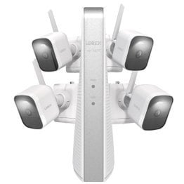 Lorex® Mirage Series M10 4K 8.0-MP 6-Camera-Capable 1-TB NVR System with 4 Outdoor Wi-Fi® Battery Security Cameras (White)