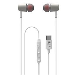 cellhelmet® Bar Audio® Wired In-Ear Earbuds with In-Line Mic/Remote and USB-C® Connector
