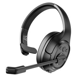 EKSAtelecom H1 Pro Telecom Bluetooth® Trucker Headset, Black