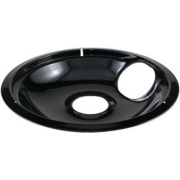 Stanco Metal Products Black Porcelain Replacement Drip Pan (8 In.)