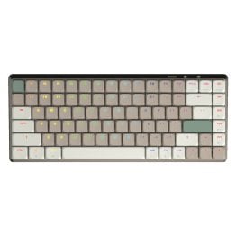 Azio Cascade Slim Bluetooth® and USB 75% Mechanical Computer Keyboard, Hot-Swappable Switches, Backlit, Forest Dark