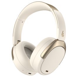 Edifier® Bluetooth® Folding Over-Ear Headphones with Mics, Hi-Res Audio, ANC, Noise Canceling, and Safe Listening, up to 55 Hours Play Time (Ivory)