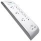 Digital Energy® 8-Outlet USB-A and USB-C® Surge Protector Power Strip (72 In.; White)