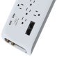 Digital Energy® 12-Outlet Surge Protector Power Strip with 2 USB Ports (180 In.)
