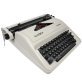 Nadex Coins™ Pioneer Manual Typewriter with Durable Travel Case (Ivory)