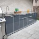 Blue Sky Outdoor Living 2-Door, 1-Drawer Outdoor Kitchen Cabinet, Slate Gray