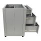 Blue Sky Outdoor Living 3-Drawer Outdoor Kitchen Cabinet, Slate Gray