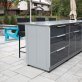 Blue Sky Outdoor Living 3-Drawer Outdoor Kitchen Cabinet, Slate Gray