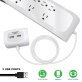 Digital Energy® 8-Outlet Surge Protector Power Strip with 2 USB Ports and 6-Ft. Power Cord
