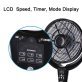 Optimus F-7508 3-Speed 70-Watt 14-In. Portable Louver-Rotating Oscillating Pedestal Air Circulator with Remote and LED Display
