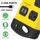 Digital Energy® 8-Outlet Metal Surge Protector Power Strip with 2 USB Ports (6 Ft. cord; Yellow/Black)