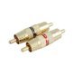 DB Link® RCA Male-to-Male Left-and-Right Barrel Audio Connectors, Metal with Gold Finish, BF105, 2 Count
