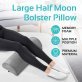 AllSett Health® Large Half-Moon Bolster Pillow (2 Pack; Gray)