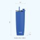 ASOBU® 20-Oz. Aqualina Double-Wall-Insulated Stainless Steel Tumbler with Straw (Blue)