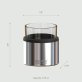 ASOBU® On the Rocks Insulated 10.5-Oz. Whiskey Kuzie (Silver)