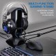 ENHANCE Gaming Headset Stand with Mouse Bungee and LED Accents, Black