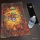 ENHANCE TCG Card Playmat with Stitched Edges and Drawstring Pouch, Flames