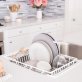Better Houseware White Adjustable Over-the-Sink Dish Drainer