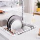 Better Houseware White Adjustable Over-the-Sink Dish Drainer
