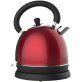 Frigidaire® 1,500-Watt 1.9-Qt. Retro Porcelain Electric Kettle with Temperature Gauge, Automatic Shutoff (Red)