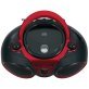 JENSEN® 3-Watt RMS Portable Stereo CD Player with AM/FM Stereo Radio (Black/Red)