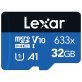 Lexar® High-Performance BLUE Series 32 GB 633x UHS-I microSDHC™ Memory Cards with SD Adapter, 2 Pack
