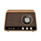 Sangean® Retro-Style AM/FM/Bluetooth® Wooden Cabinet Tabletop Radio, Natural Cherry, WR-55