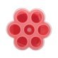 gia'sKITCHEN™ Silicone 7-Cavity Egg Bites Mold with Lid, Red