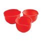 gia'sKITCHEN™ 3-Piece Set of Nesting Mixing Bowls with Lipped Handles and Pour Spouts, Red