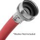 Certified Appliance Accessories® Red EPDM Washing Machine Hose, 4ft