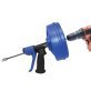 DrainX® SPINFEED Drum Auger Drain Snake, Auto Extend and Retract, with Work Gloves and Carrying Bag (35 Ft.)