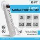 Digital Energy® 6-Outlet Surge Protector Power Strip (180 In.; White)