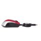 Verbatim® Corded Optical Computer Mouse, Mini Travel, 3 Buttons, USB-C® (Red)