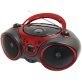 JENSEN® 3-Watt RMS Portable Stereo CD Player with AM/FM Stereo Radio (Black/Red)