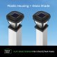 Home Zone Security® 12-Lumen-Each 4 x 4 Solar LED Post Cap Lights (Black)