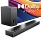 Ultimea Nova S50 2.1-Channel Virtual Dolby Atmos® 15.7-In. Sound Bar with Subwoofer, Black