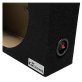 King Boxes ASHALLOWS12 12-In. Single-Speaker Slim Black Carpeted Enclosure for Trucks