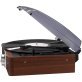 JENSEN® 3-Speed Belt-Drive Stereo Vintage Wooden Turntable with AM/FM Stereo Radio, JTA-222