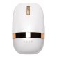 Azio IZO Cordless Optical Computer Mouse, Ergonomic, 3 Buttons, Bluetooth® 3.0/5.0/2.4G RF-USB (White Blossom)