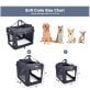 Jespet® 3-Door Soft-Sided Folding Travel Pet Crate (Medium/Large; Black)