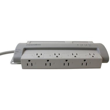 Panamax® Premium Series MAX® M8-EX Surge Protector, 8 Outlets, 8-Ft. Cord, Gray and Black