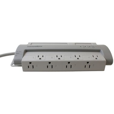 Panamax® 8-AC Outlet 1,650-Max Premium Series MAX® Power Conditioning Surge Protector Power Strip, 8-Ft. Cord with Angled Plug, M8-EX
